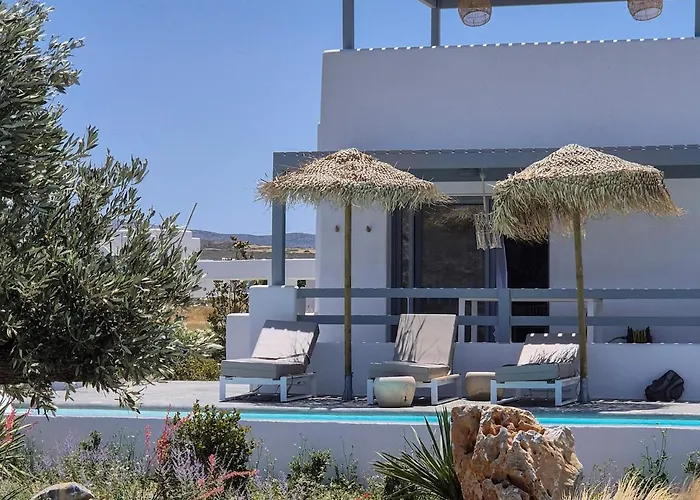 Villa The Nine Graces- Celine, Elegant House With Pool, Garden & Rooftop Kastraki (Naxos)